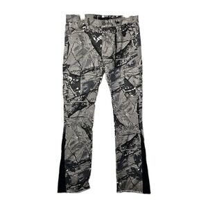 NWT KDNK Forest Camo Cargo Jeans Pants Mens 34x34 Stretchy Utility Military